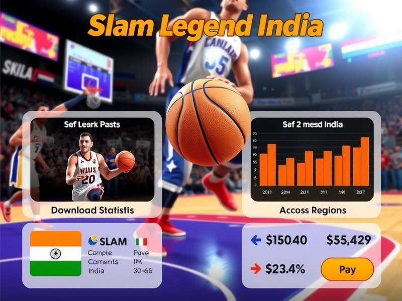 Slam Legend India gameplay screenshot showing basketball action